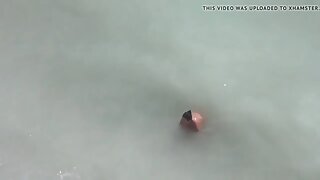 Temnolaska ima med snemanjem noge dvignjene